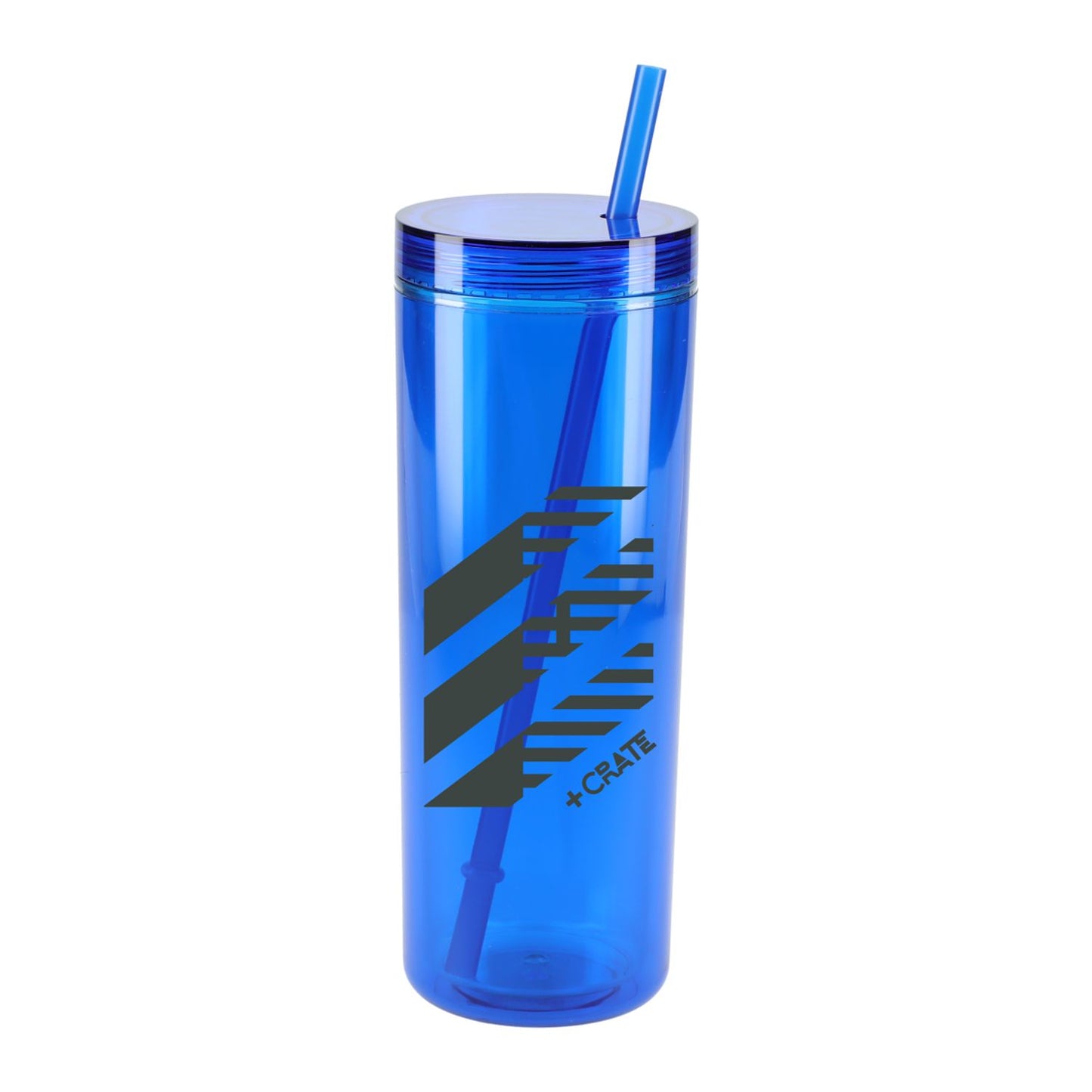 Chroma Recycled Acrylic Skinny Tumbler 16oz - Blue