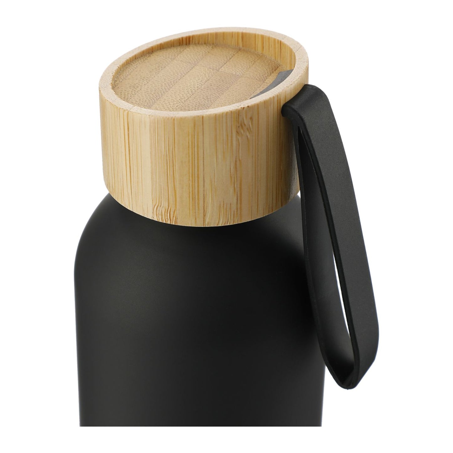 Ryze Aluminum Sports Water Bottle 22 oz with FSC® Bamboo Lid - Black