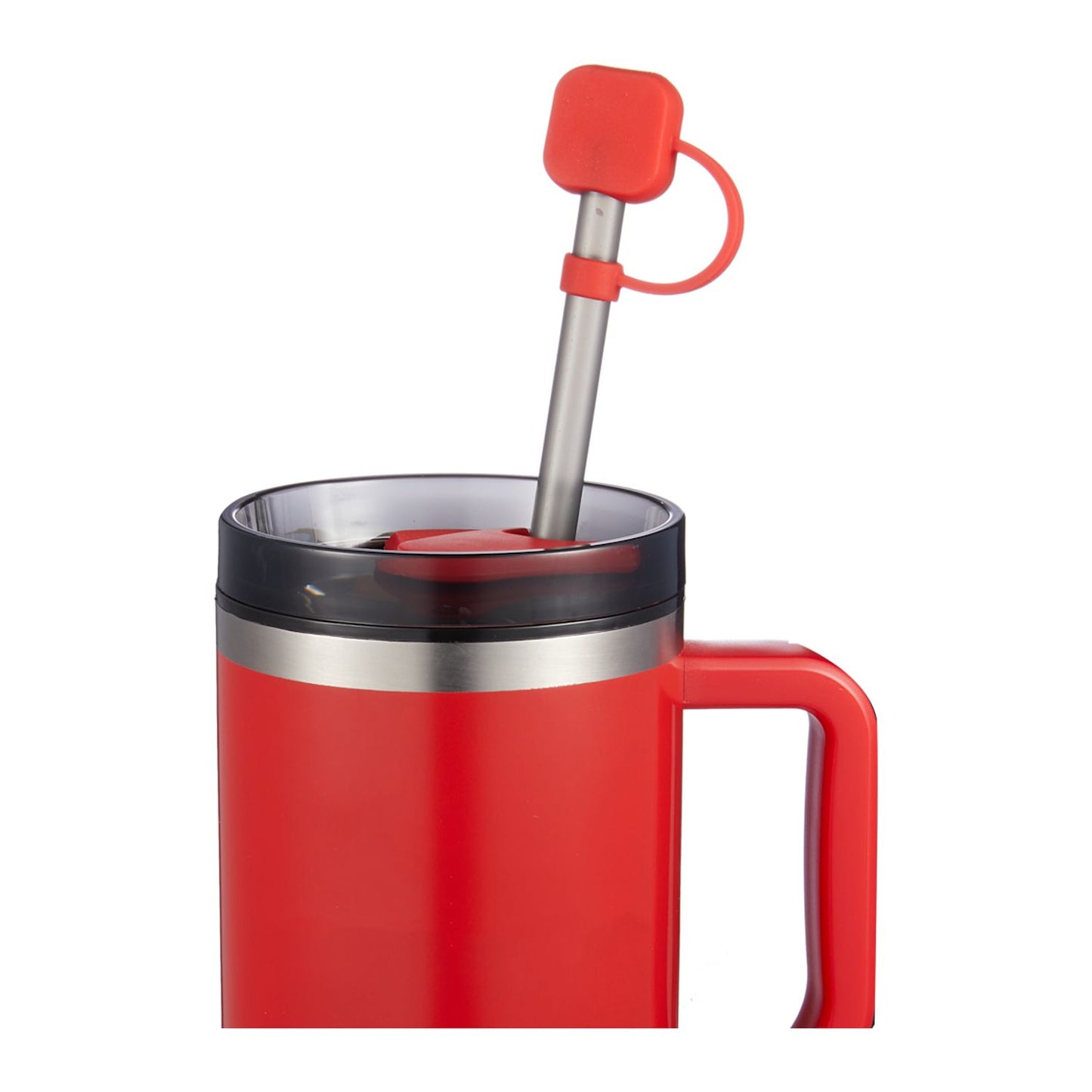 Silicone Straw Toppers - Red