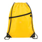 Robin Drawstring Polyester Bag with Front Zipper Pocket - Yellow