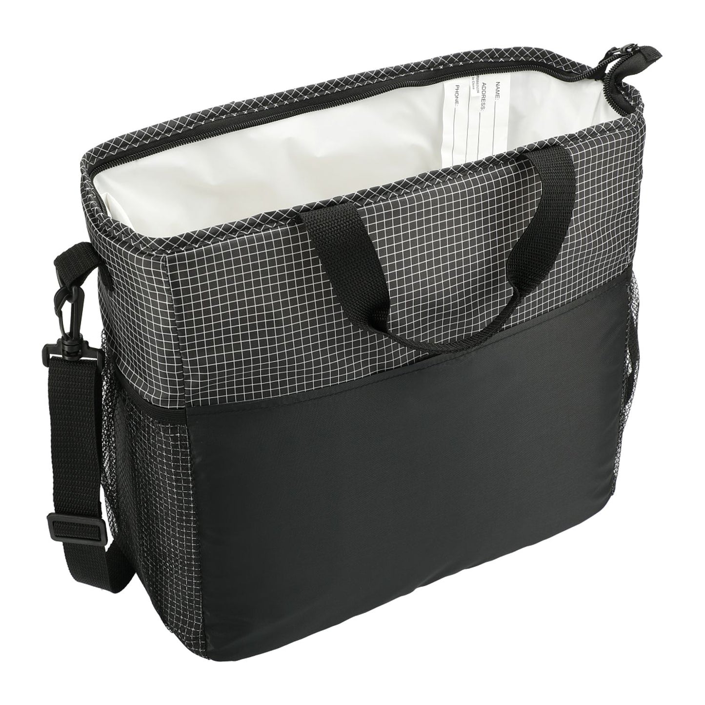 Grid Tote 24 Can Cooler - Black