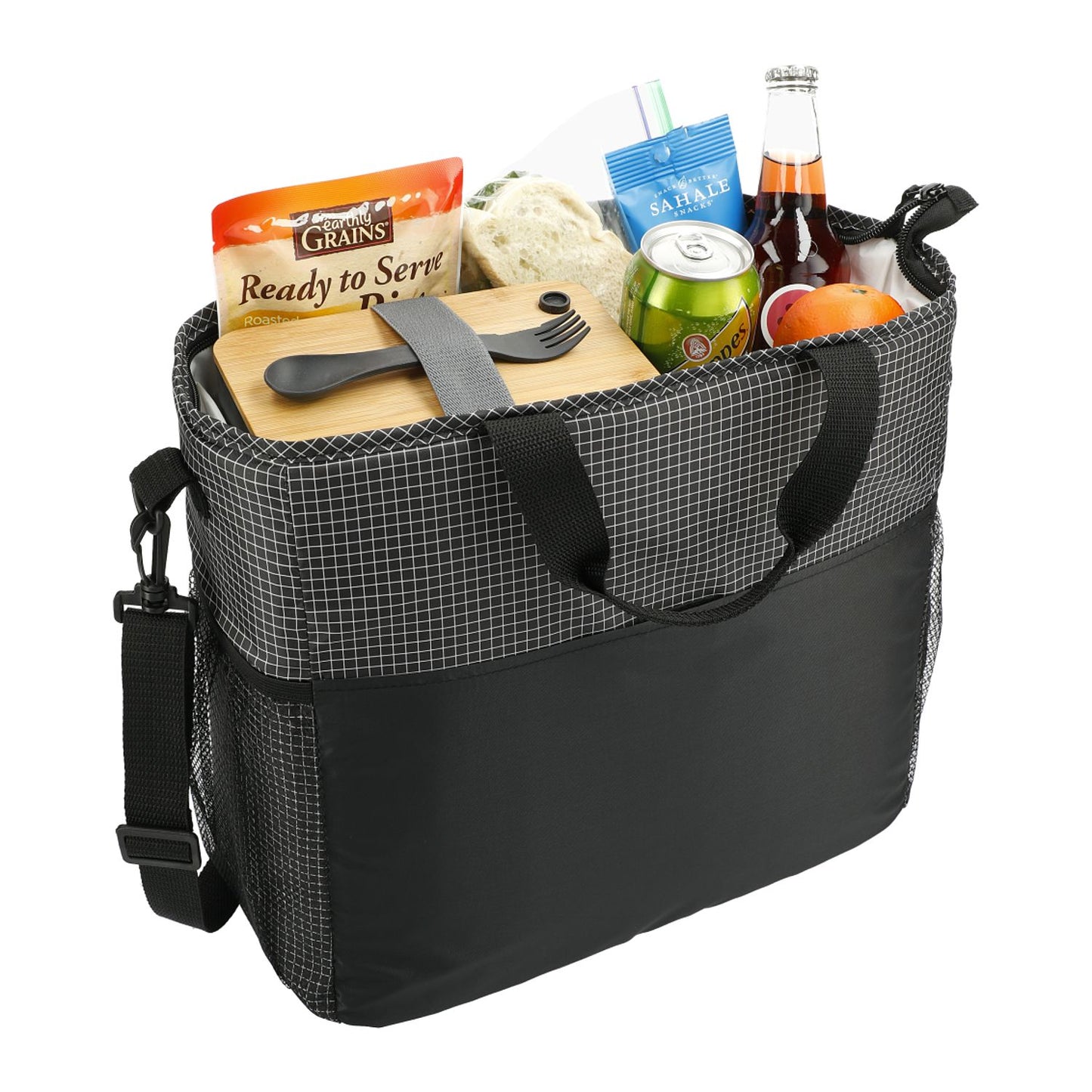 Grid Tote 24 Can Cooler - Black