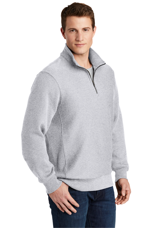 Sport-Tek® Super Heavyweight 1/4-Zip Pullover Sweatshirt - Athletic Heather
