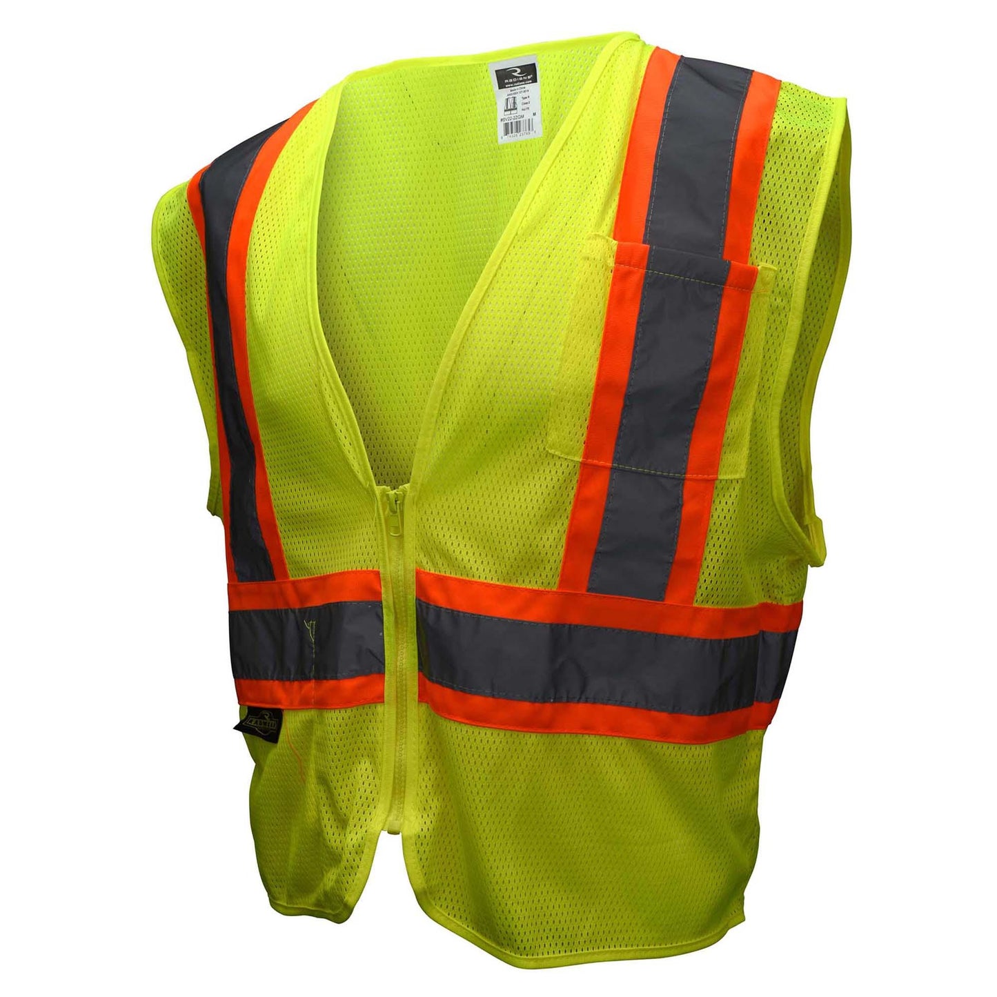 Radians SV22-2ZOM Type R Class 2 Economy Two-Tone Safety Vest - Lime/Yellow