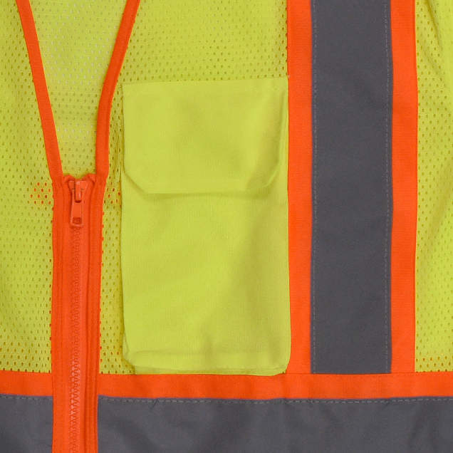 Radians SV272-3ZOM Type R Class 3 Multipurpose Surveyor Safety Vest - Yellow/Lime