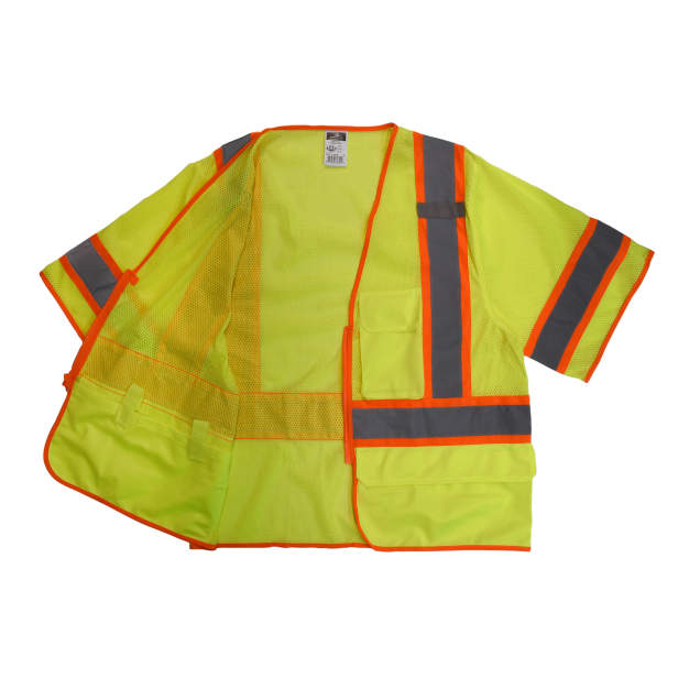 Radians SV272-3ZOM Type R Class 3 Multipurpose Surveyor Safety Vest - Yellow/Lime