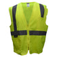 Radians SV2ZOS Type R Class 2 Economy Solid Safety Vest with Zipper - Yellow/Lime