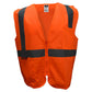 Radians SV2ZOS Type R Class 2 Economy Solid Safety Vest with Zipper - Orange
