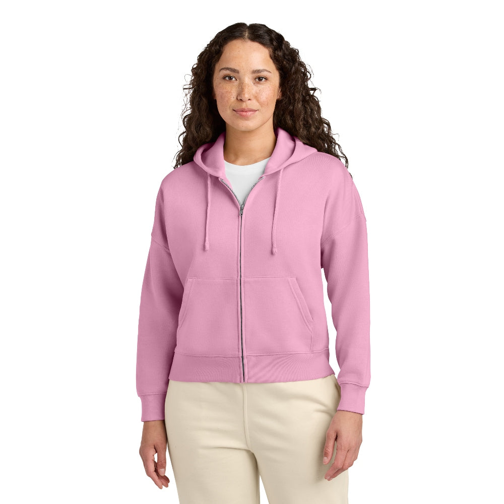 Stanley/Stella Women’s Stella Ida Full-Zip Hooded Sweatshirt - Bubble Pink