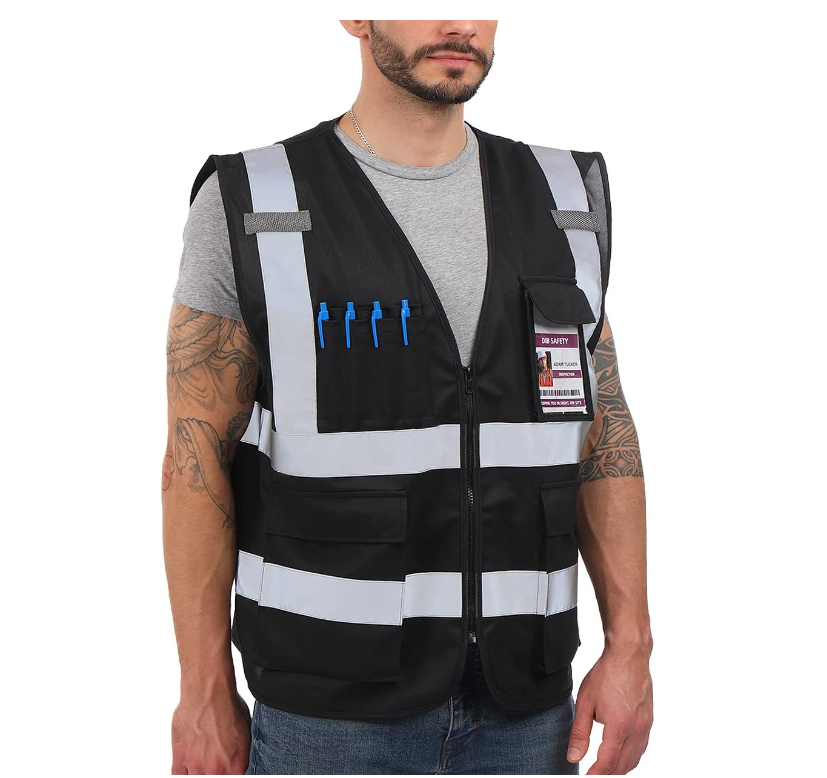 Dib Safety Reflective Vest - Black