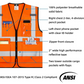 Dib Safety Reflective Vest - Orange