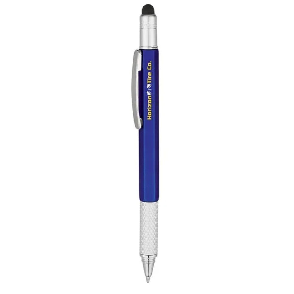 Promotional Multi Tool Pen with Ruler and Level - Blue