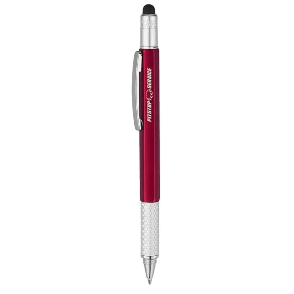 Promotional Multi Tool Pen with Ruler and Level - Red