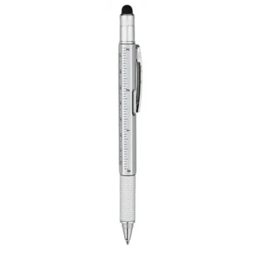 Promotional Multi Tool Pen with Ruler and Level - Silver
