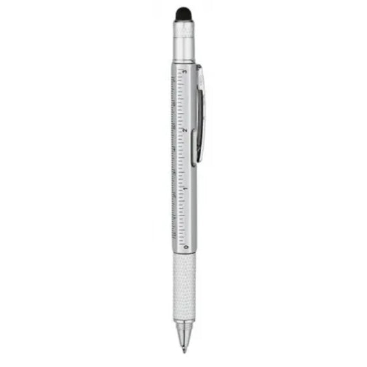 Promotional Multi Tool Pen with Ruler and Level - Silver
