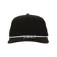 1010 Hats Five-panel Rope Dry-Fit Performance Hat - Black/ White Black