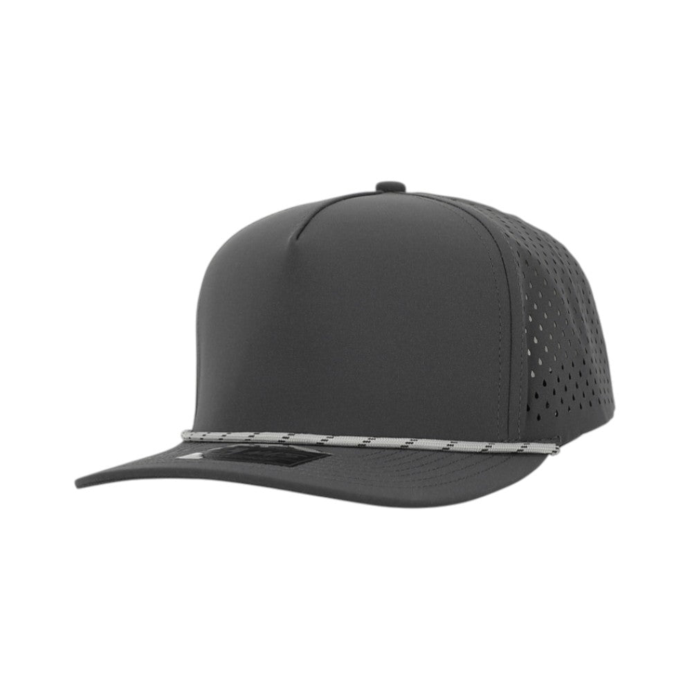1010 Hats Five-panel Rope Dry-Fit Performance Hat - Dark Gray/ Light Gray-Black