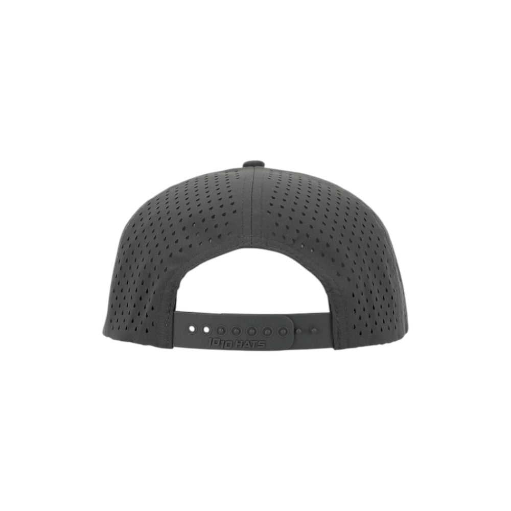 1010 Hats Five-panel Rope Dry-Fit Performance Hat - Dark Gray/ Light Gray-Black