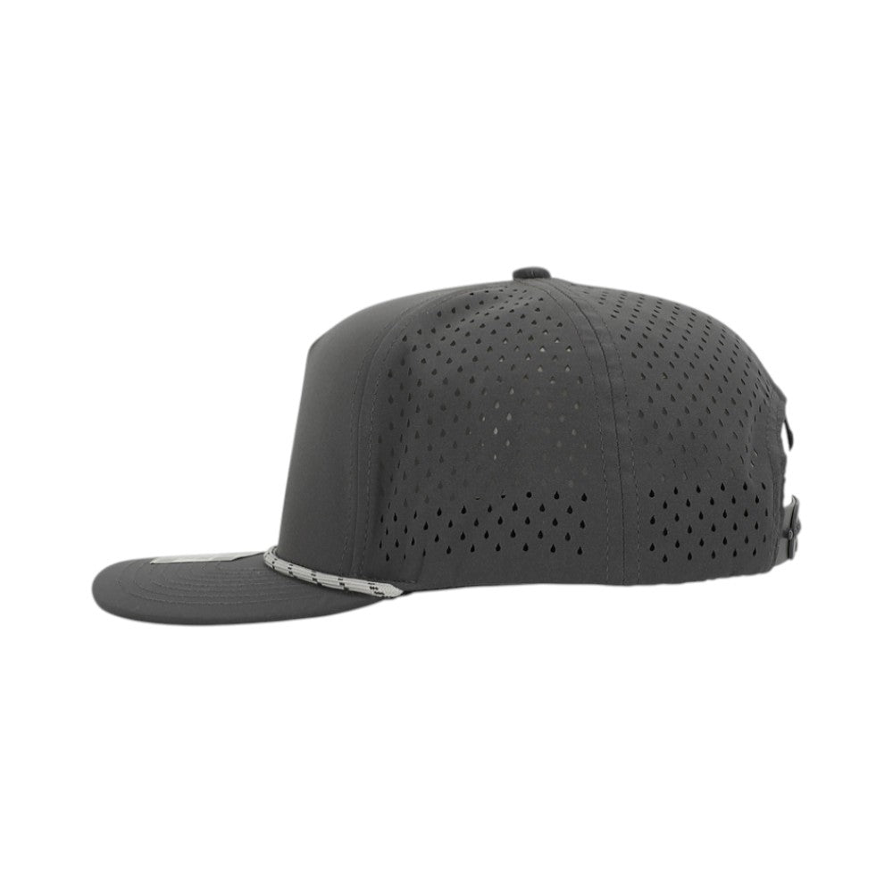 1010 Hats Five-panel Rope Dry-Fit Performance Hat - Dark Gray/ Light Gray-Black