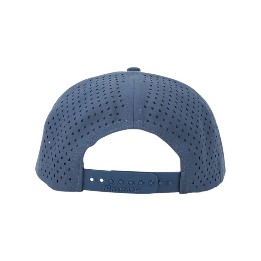 1010 Hats Five-panel Rope Dry-Fit Performance Hat - Deep Blue/White
