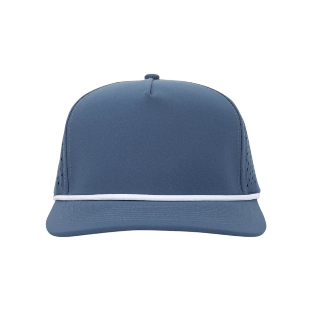 1010 Hats Five-panel Rope Dry-Fit Performance Hat - Deep Blue/White