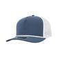 1010 Hats Five-panel Rope Dry-Fit Performance Hat - Deep Blue/White/White