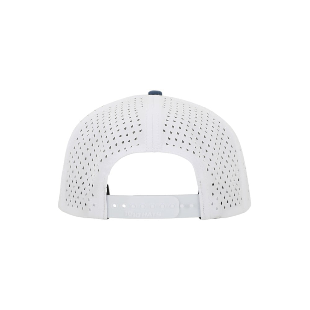 1010 Hats Five-panel Rope Dry-Fit Performance Hat - Deep Blue/White/White
