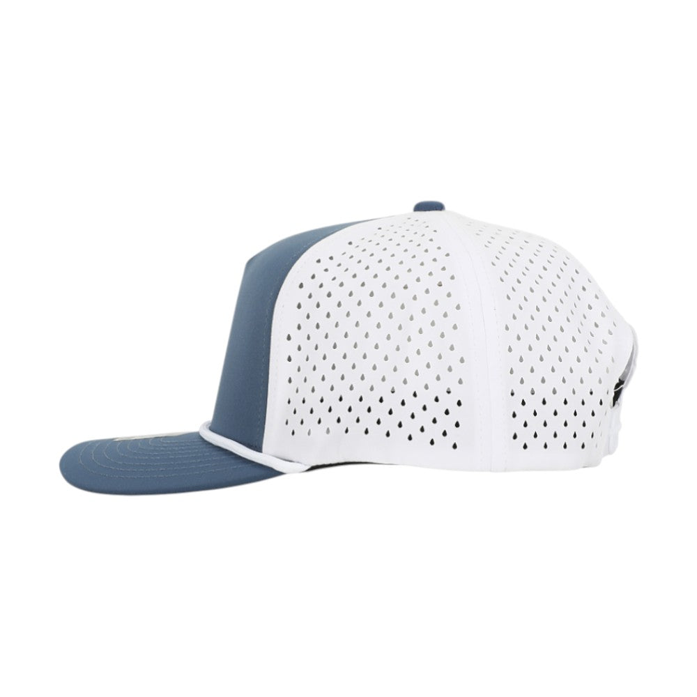 1010 Hats Five-panel Rope Dry-Fit Performance Hat - Deep Blue/White/White