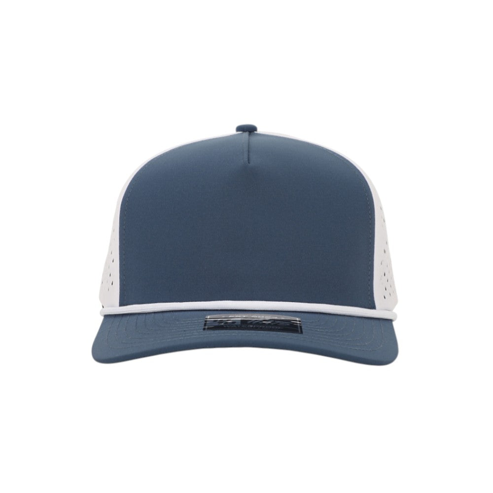1010 Hats Five-panel Rope Dry-Fit Performance Hat - Deep Blue/White/White