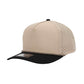 1010 Hats Five-panel Rope Dry-Fit Performance Hat - Khaki/Black/Khaki-Black