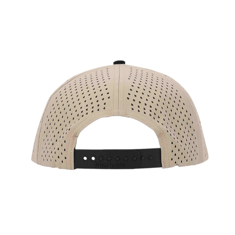 1010 Hats Five-panel Rope Dry-Fit Performance Hat - Khaki/Black/Khaki-Black