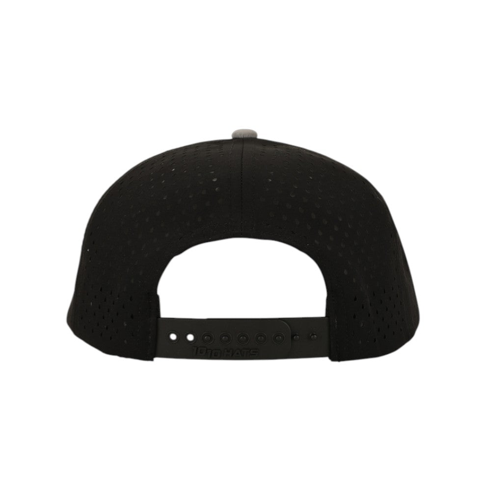 1010 Hats Five-panel Rope Dry-Fit Performance Hat - Light Gray/Black/Black
