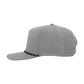 1010 Hats Five-panel Rope Dry-Fit Performance Hat - Light Gray/Black-Wihte