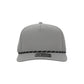 1010 Hats Five-panel Rope Dry-Fit Performance Hat - Light Gray/Black-Wihte