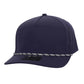 1010 Hats Five-panel Rope Dry-Fit Performance Hat - Navy/ Navy-White