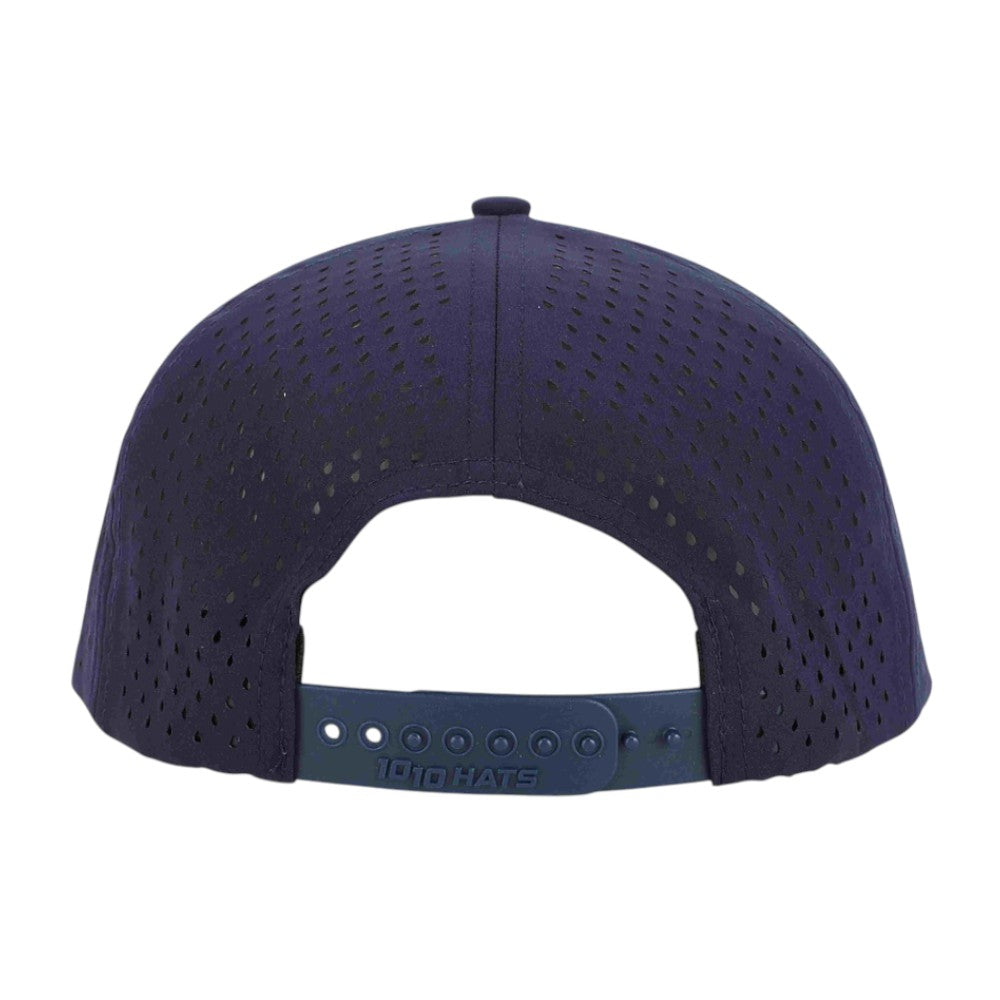1010 Hats Five-panel Rope Dry-Fit Performance Hat - Navy/ Navy-White