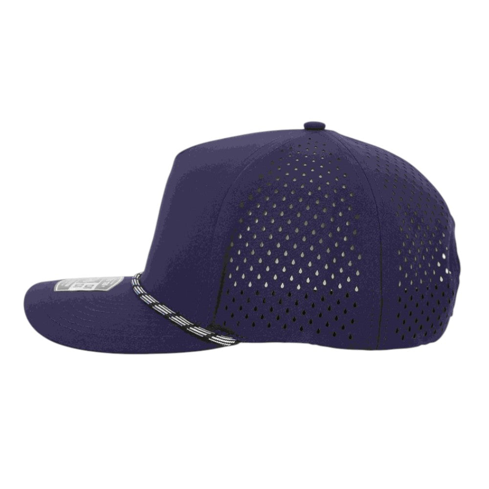 1010 Hats Five-panel Rope Dry-Fit Performance Hat - Navy/ Navy-White