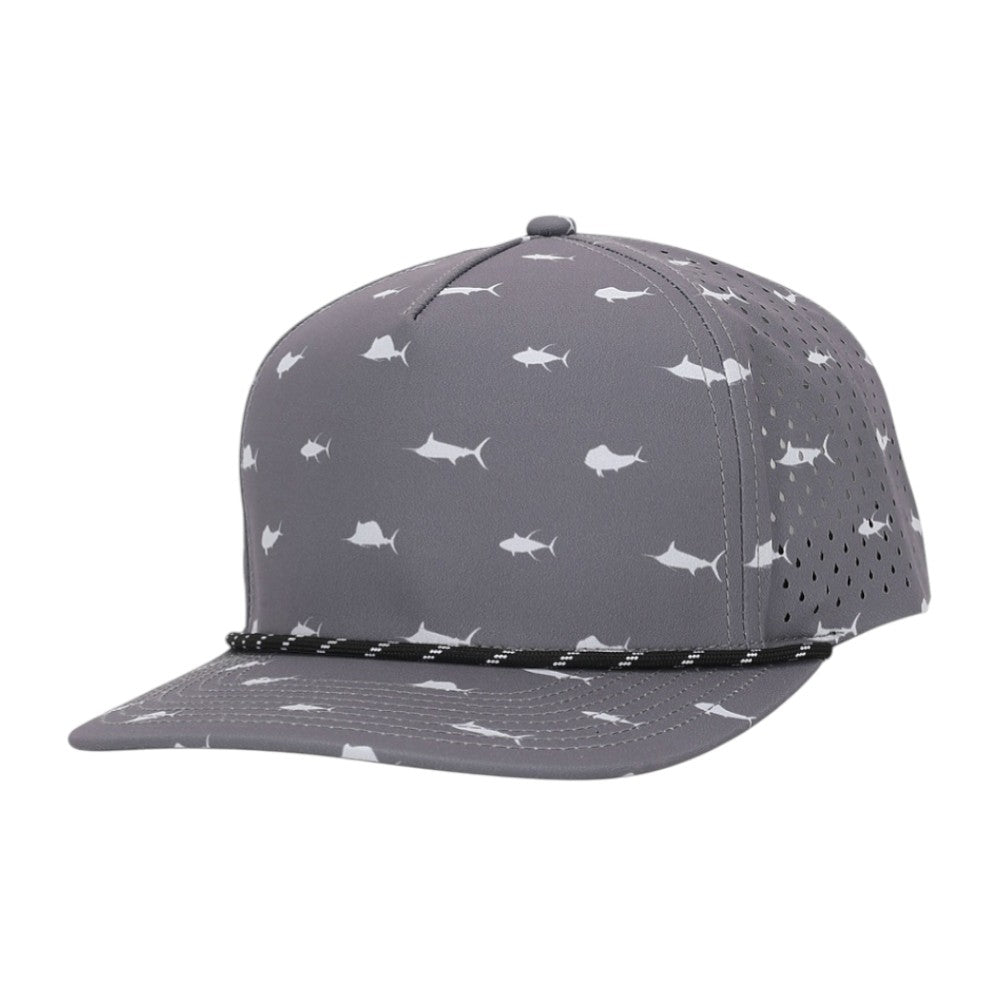 1010 Hats Five-panel Rope Dry-Fit Performance Hat - Navy/ Navy - Offshore Grey