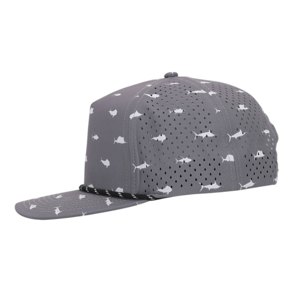 1010 Hats Five-panel Rope Dry-Fit Performance Hat - Navy/ Navy - Offshore Grey