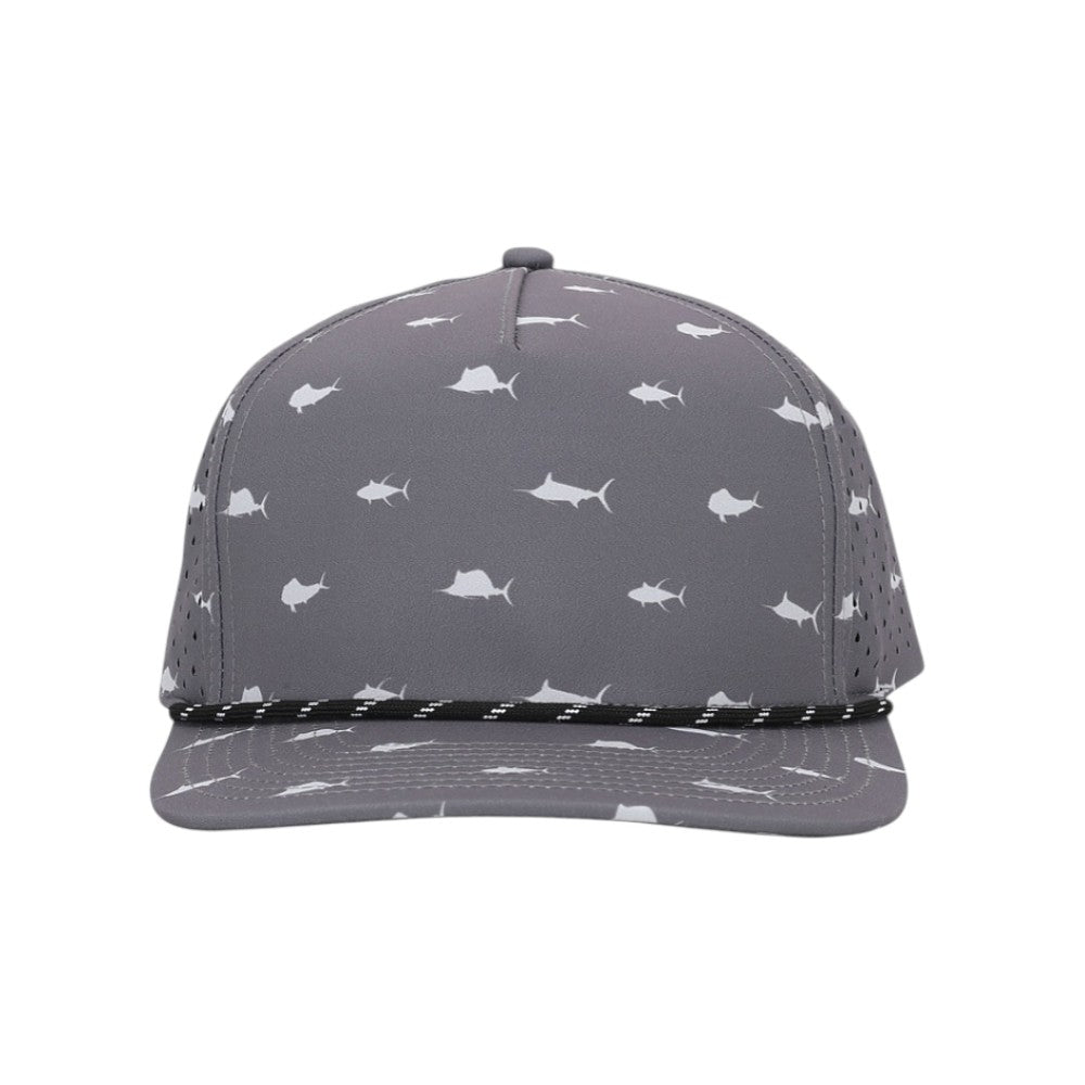 1010 Hats Five-panel Rope Dry-Fit Performance Hat - Navy/ Navy - Offshore Grey