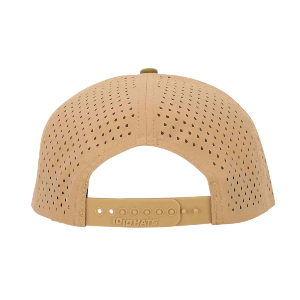 1010 Hats Five-panel Rope Dry-Fit Performance Hat - Olive Green/Tan/Tan