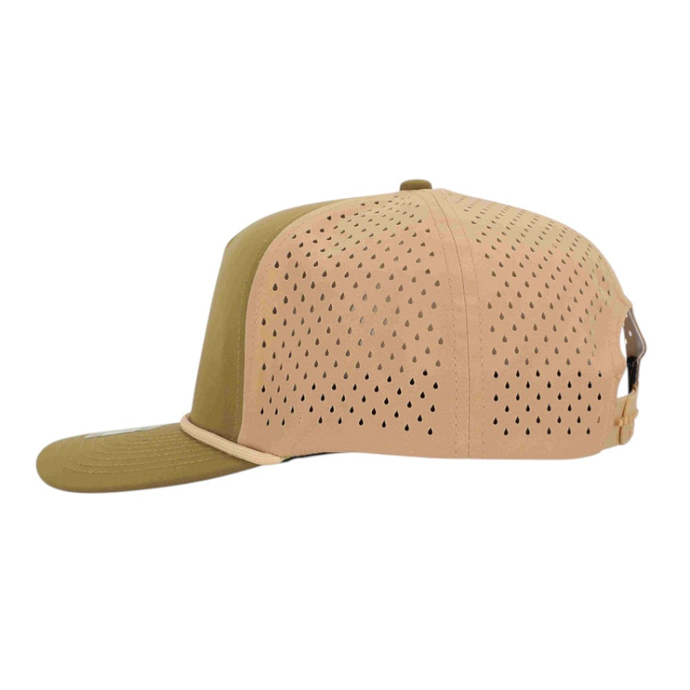 1010 Hats Five-panel Rope Dry-Fit Performance Hat - Olive Green/Tan/Tan
