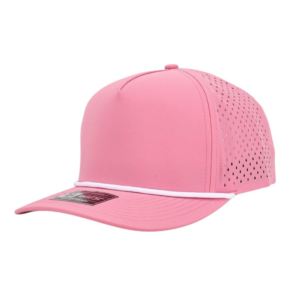1010 Hats Five-panel Rope Dry-Fit Performance Hat - Pink/White