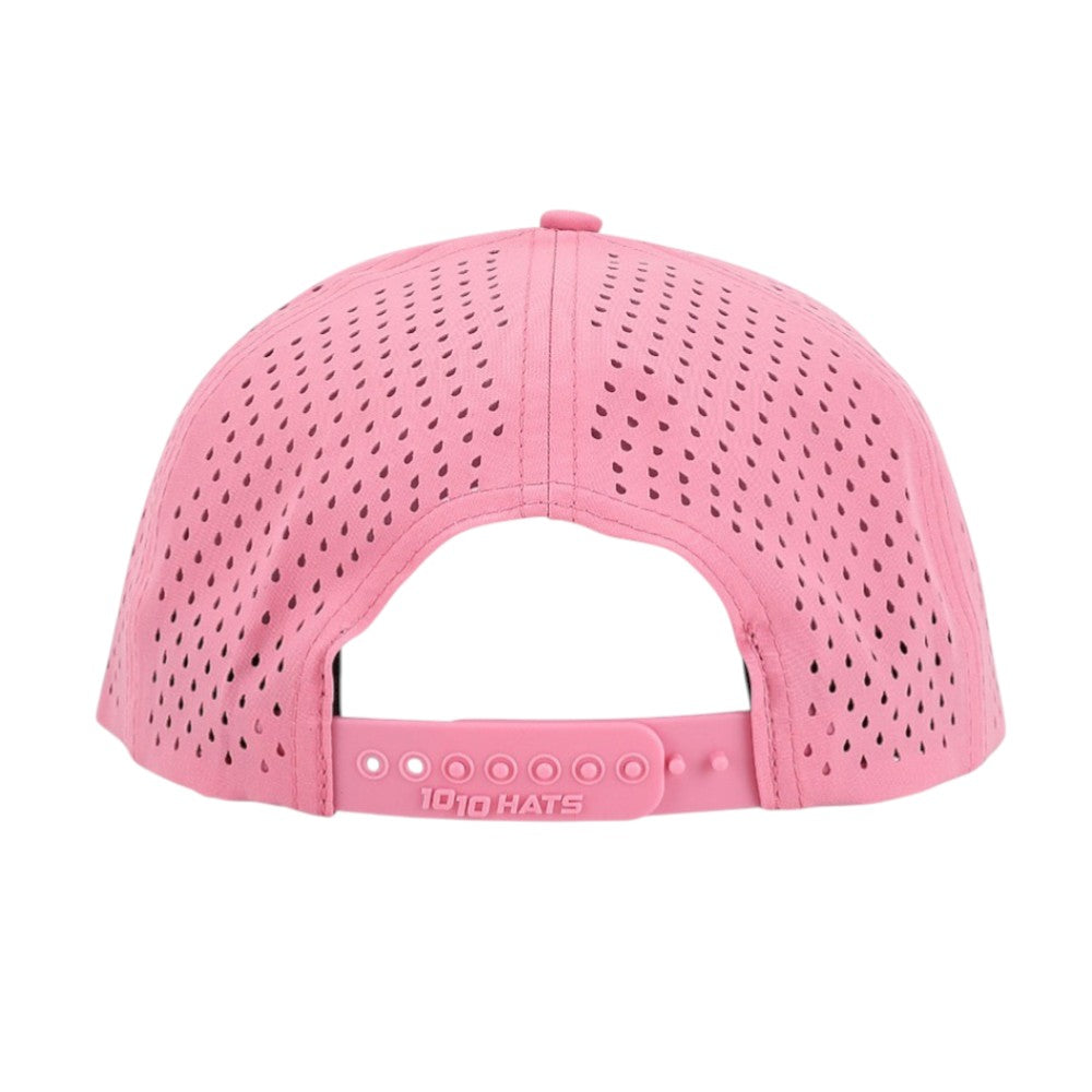 1010 Hats Five-panel Rope Dry-Fit Performance Hat - Pink/White