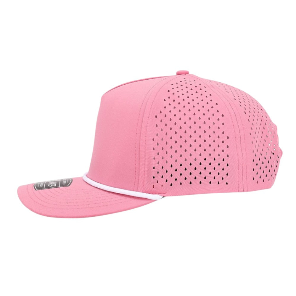 1010 Hats Five-panel Rope Dry-Fit Performance Hat - Pink/White