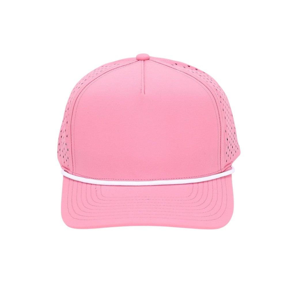 1010 Hats Five-panel Rope Dry-Fit Performance Hat - Pink/White