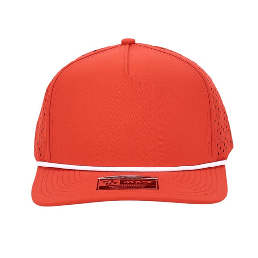 1010 Hats Five-panel Rope Dry-Fit Performance Hat - Red/White