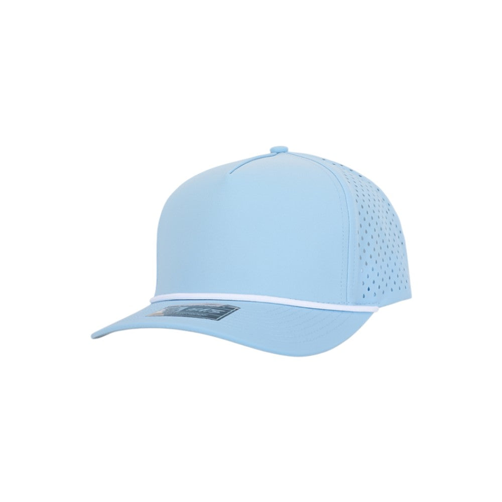 1010 Hats Five-panel Rope Dry-Fit Performance Hat - Sky Blue/White