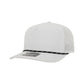 1010 Hats Five-panel Rope Dry-Fit Performance Hat - White/Black-White