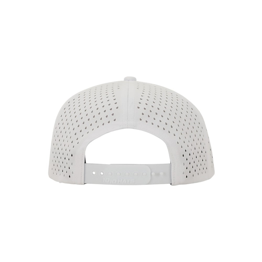 1010 Hats Five-panel Rope Dry-Fit Performance Hat - White/Black-White